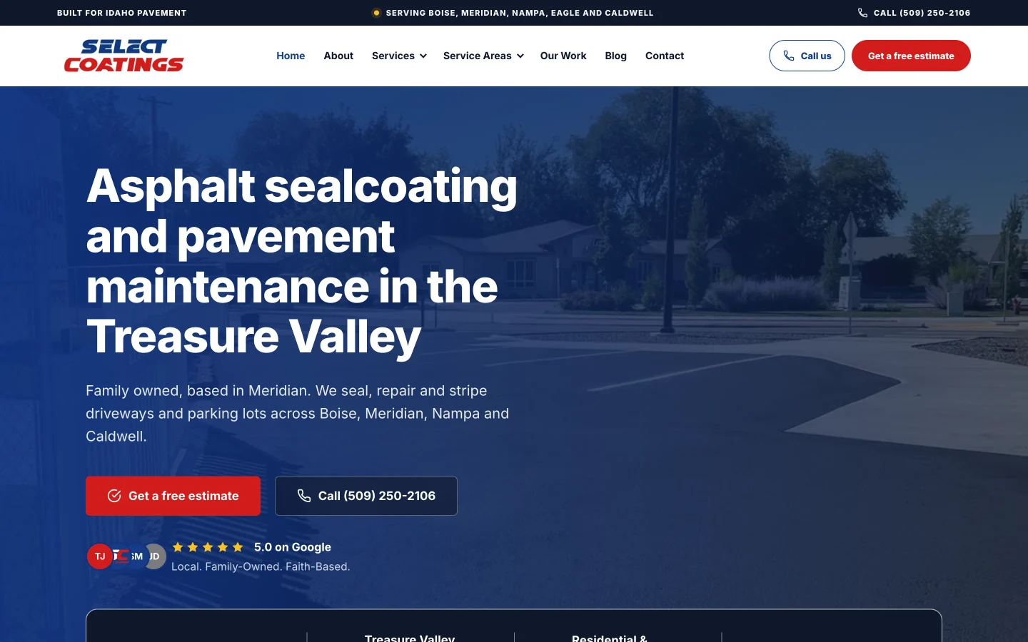 Select Coatings homepage preview
